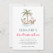 Invitation Deck des palmiers | Fun Tropical Christmas Luau (Devant)