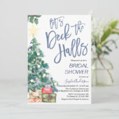 Invitation Deck Halls Fête des mariées de Noël d'hiver (Debout devant)