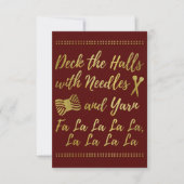 Invitation Deck Halls ・ Tricot & Fils d'artisanat Faux Gold (Devant)