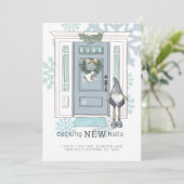 Invitation Deck New Halls New Home Noël (Debout devant)
