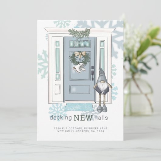 Invitation Deck New Halls New Home Noël (Debout devant)