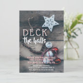 Invitation Deck the Halls Christmas Tree Trimming Party (Debout devant)