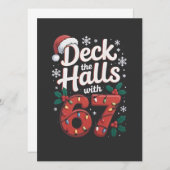 Invitation Deck the Halls With 6 7 Funny Christmas Six Seven (Devant / Derrière)