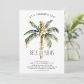 Invitation Deck the Palms Christmas Luau Party (Debout devant)