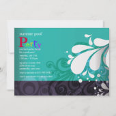 Invitation d'éclaboussure de piscine (Devant)