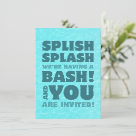 Invitation d'éclaboussure de Splish de réception (Debout devant)