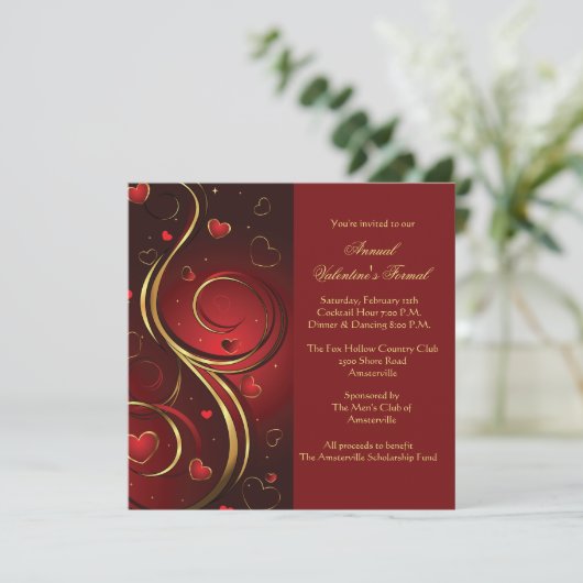 Invitation d'éclaboussure de Valentine (Debout devant)