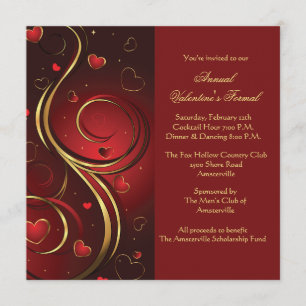 Invitation d'éclaboussure de Valentine