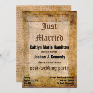 Invitation Déclaration d'indépendance des États-Unis Parchemi