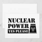 Invitation Déclaration Oui à l'énergie nucléaire s'il vous pl (Devant / Derrière)