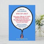 Invitation Déclaration USA Mme Pingouin 4 juillet (Debout devant)