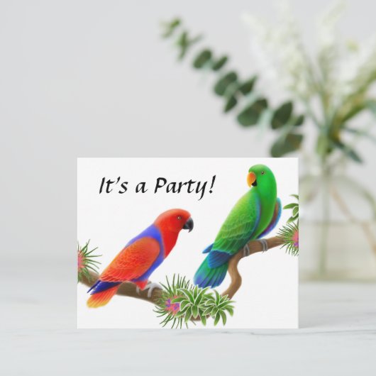 Invitation d'Eclectus Birds (Debout devant)