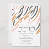 Invitation Déco Aquarelle Moderne Fête Réchauffante (Devant)