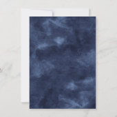 Invitation Déco Art Déco Bleu Géométrique | Mariage Monogramm (Dos)