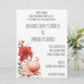 Invitation Déco Illustré Floral (Debout devant)