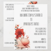 Invitation Déco Illustré Floral (Devant / Derrière)