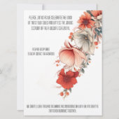 Invitation Déco Illustré Floral (Dos)