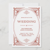 Invitation Déco moderne | Blanc argenté clair avec Mariage ro (Devant)