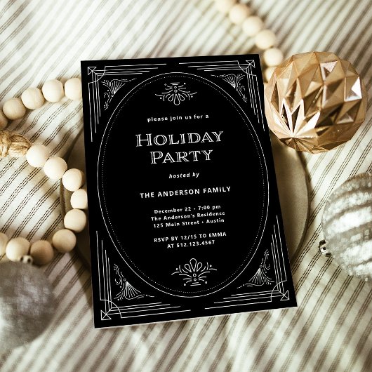 Invitation Déco moderne | Elégante fête de Noël