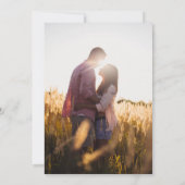 Invitation Déco type or | Burgundy Photo Engagement Party (Dos)