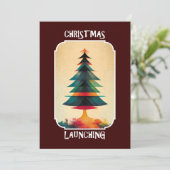 Invitation Décollage de l'arbre de Noël | Design artistique d (Debout devant)