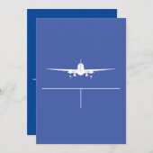 Invitation Décollage de l'avion (Devant / Derrière)