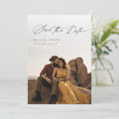 Invitation Décontracté Chic Rustic Desert Photo Enregistrer L (Debout devant)