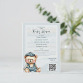 Invitation décontracté Cosy Bear Baby shower (Debout devant)