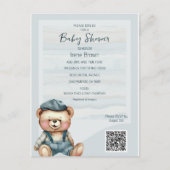Invitation décontracté Cosy Bear Baby shower (Devant)