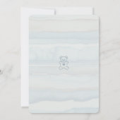 Invitation décontracté Cosy Bear Baby shower (Dos)