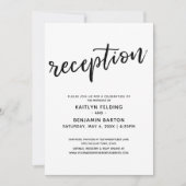 Invitation Décontracté Écriture Manuelle Simple Réception De  (Devant)