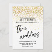 Invitation Décontracté écriture manuscrite Confetti Mariage d (Devant)