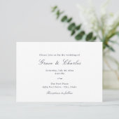 Invitation Décontracté Élégant Mariage Lavender (Debout devant)