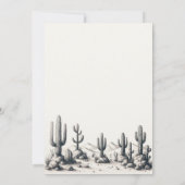 Invitation Décontracté Mariage Cactus (Dos)