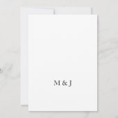 Invitation Décontracté minimaliste mariage (Dos)