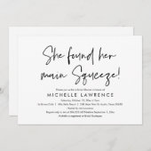 Invitation Décontracté moderne et amusant, Fête des mariées B (Devant / Derrière)