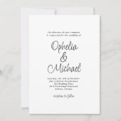 Invitation Décontracté moderne et simple Mariage (Devant)