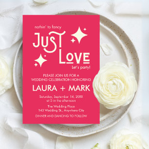 Invitation Décontracté moderne Just Love Mariage