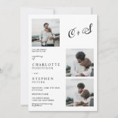 Invitation Décontracté moderne minimaliste initiales mariage (Devant)