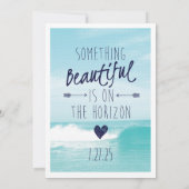 Invitation Décontracté Moderne Plage Mariage Été Enregistrer (Dos)