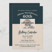 Invitation décontractée de 60e anniversaire avec p (Devant / Derrière)