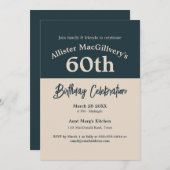 Invitation décontractée du 60e anniversaire pour l (Devant / Derrière)