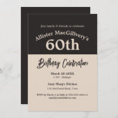 Invitation décontractée du 60e anniversaire pour l (Devant / Derrière)