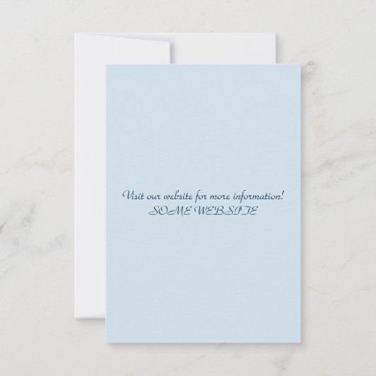 Invitation Décontractée simple (Dos)