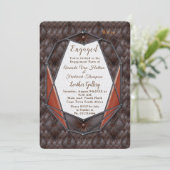 Invitation Décor académique en cuir 3D (Debout devant)