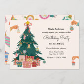 Invitation Décor d'arbre de Noël (Devant / Derrière)