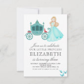 Invitation Décor de fête d'anniversaire de la princesse Cendr (Devant)