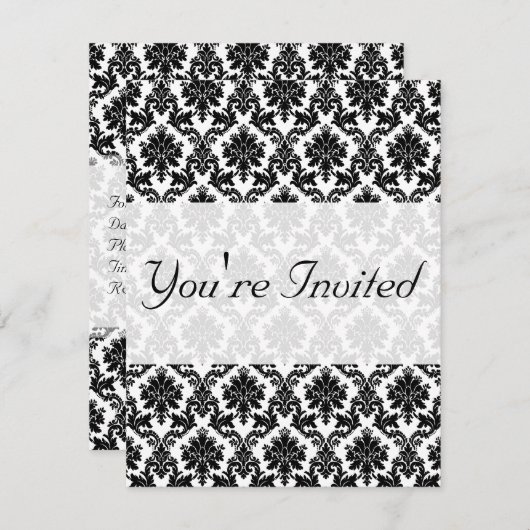 Invitation Décor de maison Damas (Devant / Derrière)