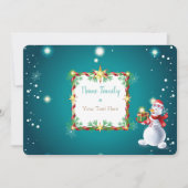 Invitation Décor de Noël Histoire de fée d'hiver Snowman (Devant)