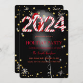 Invitation Décor de Noël, Noël (Devant / Derrière)